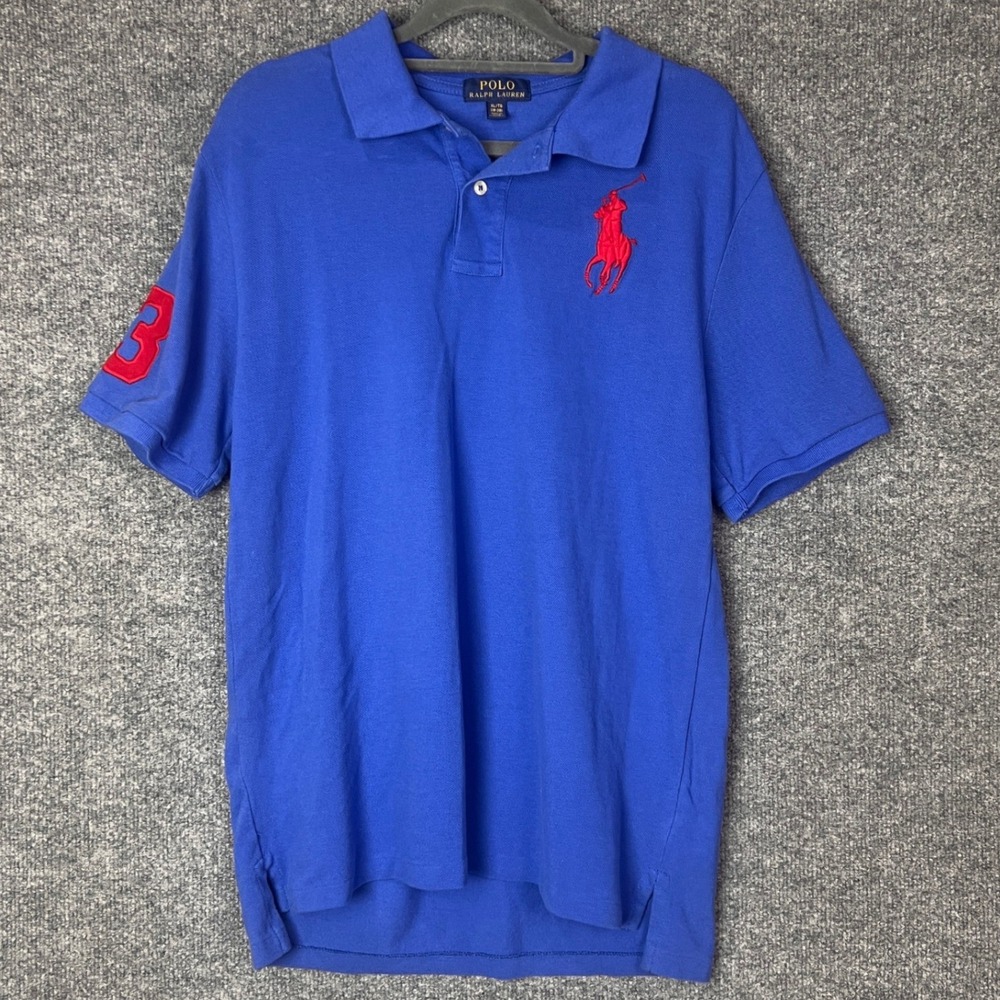 Ralph Lauren Polo Shirt Boys XL (18-20)  Big Pony Royal Number‎ 3